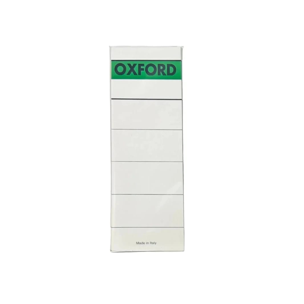 Oxford LAF BoxFile Filing Narrow Spine Labels 155x52mm - Pack of 10