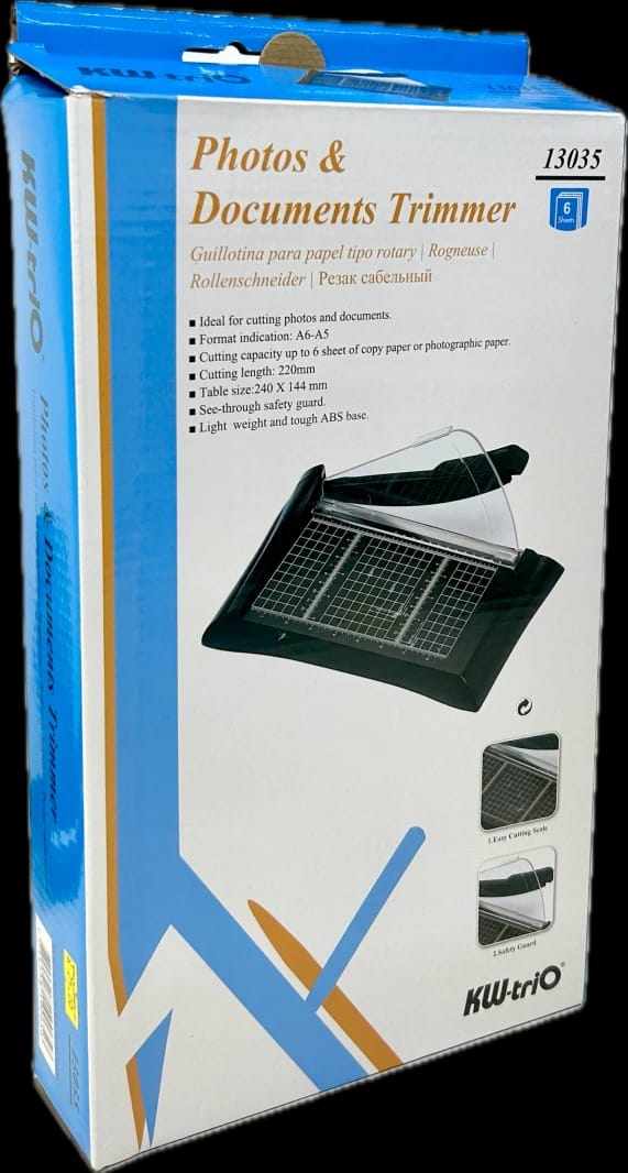 NEW KW-Trio Photos & Documents Guillotine Trimmer Cutting Length 220mm A6-A5