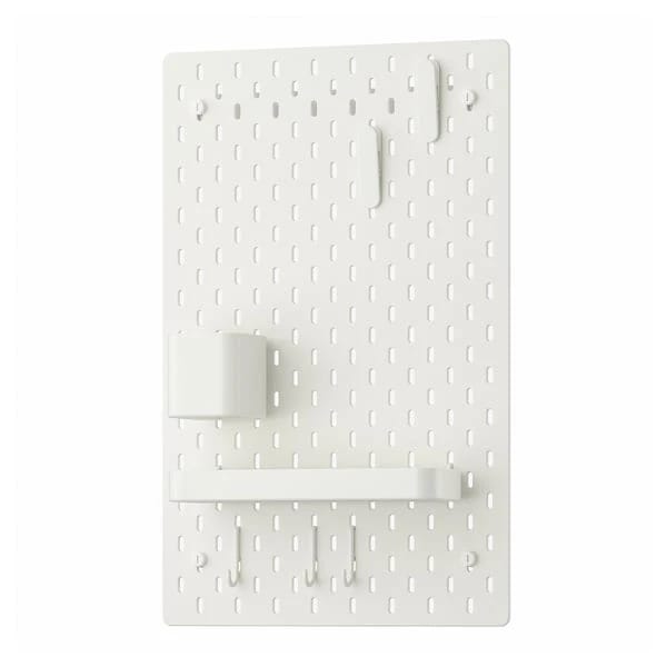 Pegboard combination, white, 36x56 cm