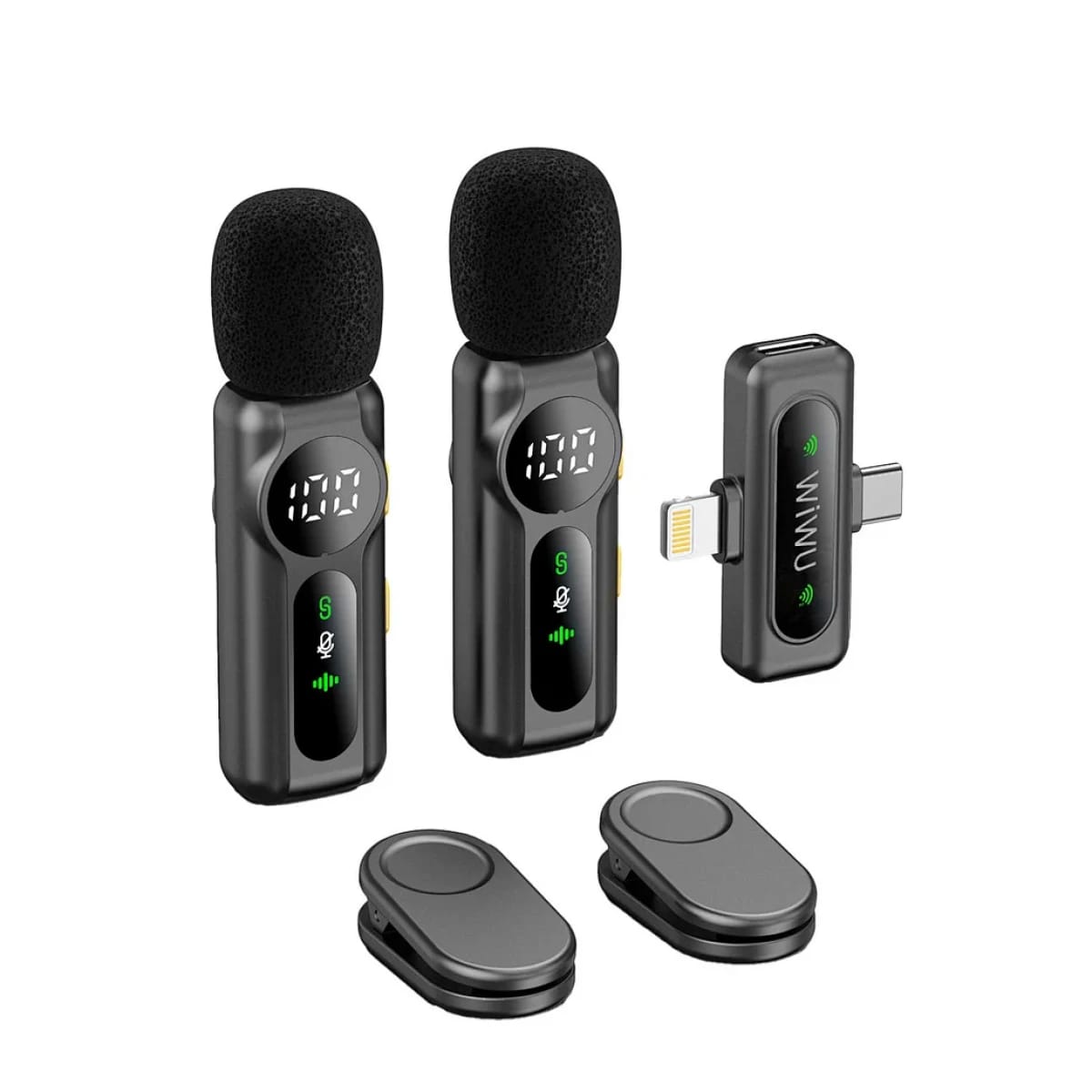 مايكروفون لافالير لاسلكي مزدوج WiWU Wi-WM007