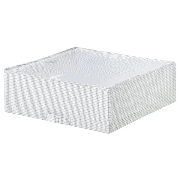 Storage case, white/black, 51x51x18 cm