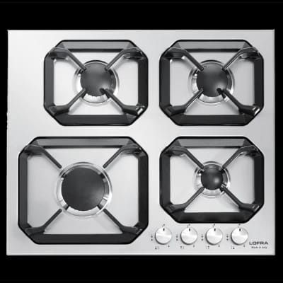 Lofra Built-in Gas, 60 cm, 4 Burners, Stainless Steel