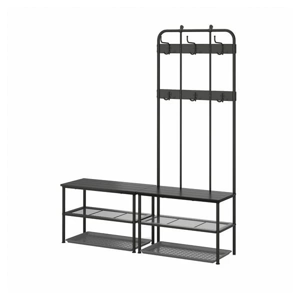 Hallway furniture set, black/grey