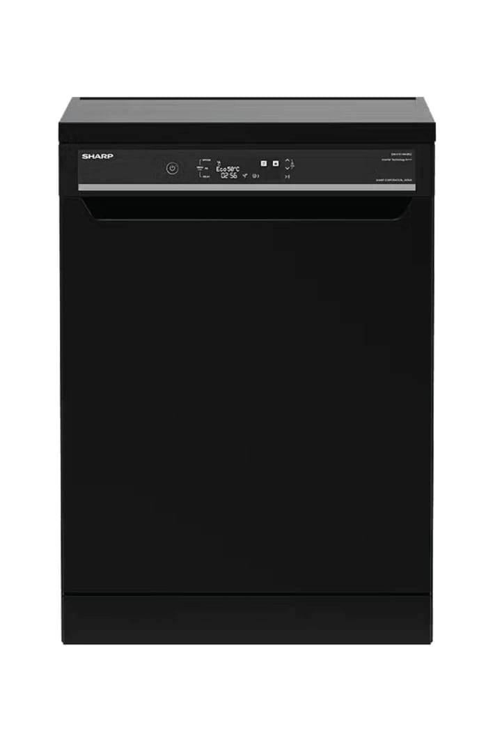 Sharp Dishwasher 14 Place Settings 8 Programs 3 Racks Black
