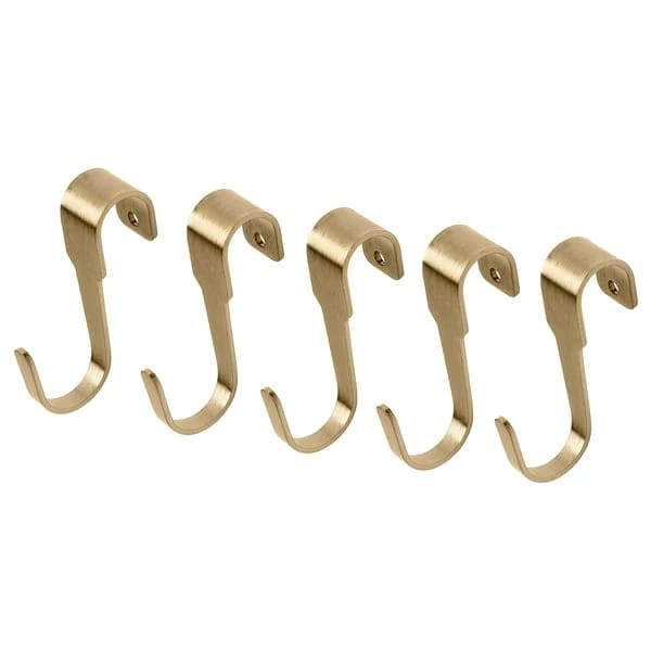 Hook, polished/brass-colour, 7 cm