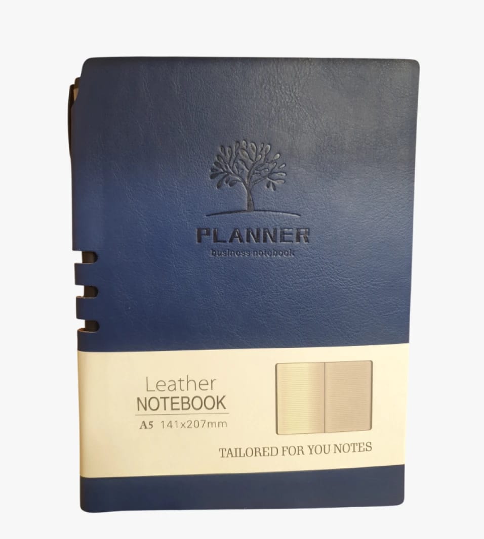 Elegant Leather Business Notebook A5 Size by Planner for Professionals and Personal Schedule Organizers
