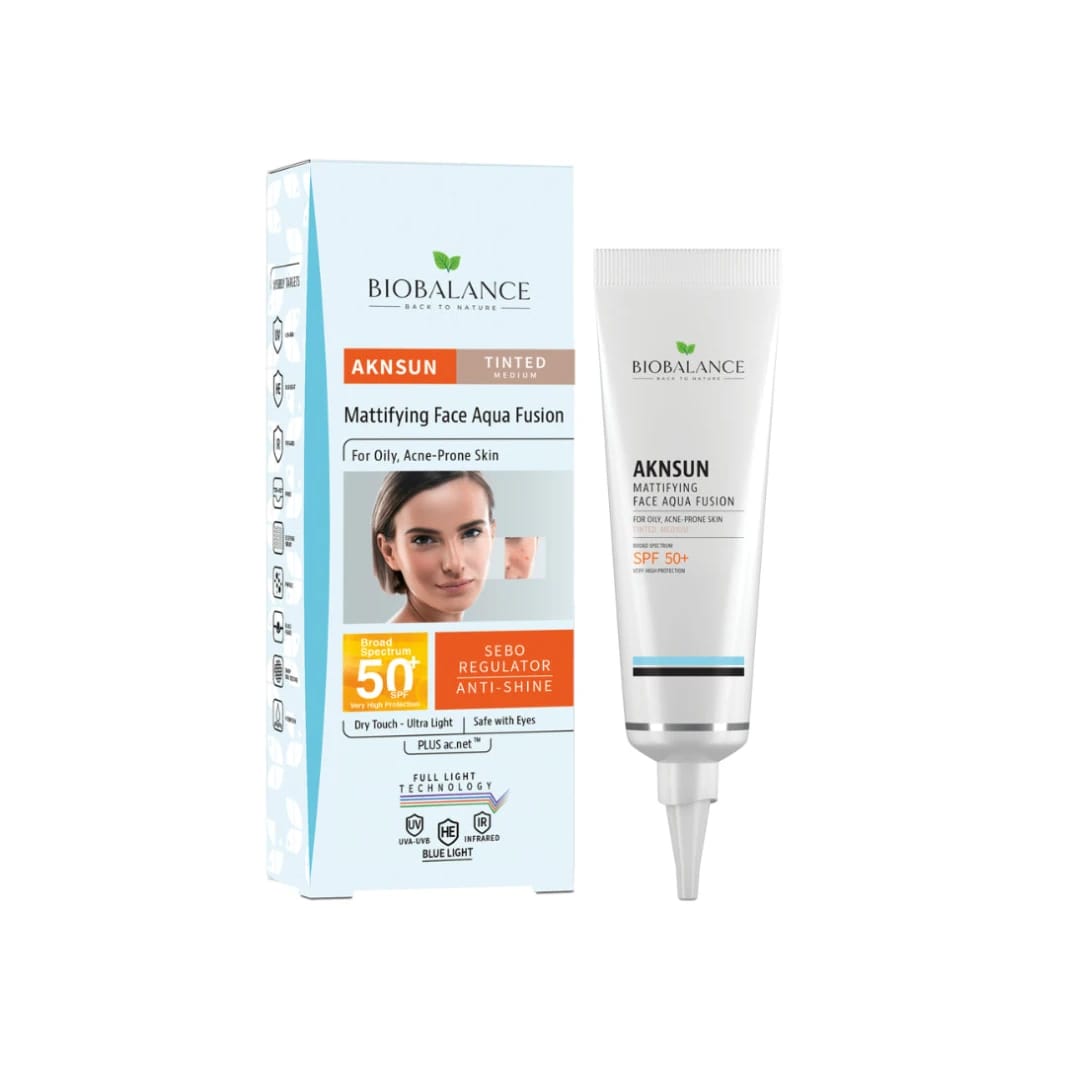 Bio Balance Aknsun Mattifying Face Aqua Fusion SPF 50+ Tinted 40ml Sunscreen for Acne-Prone Skin