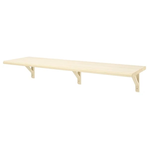 Wall shelf, aspen, 120x30 cm