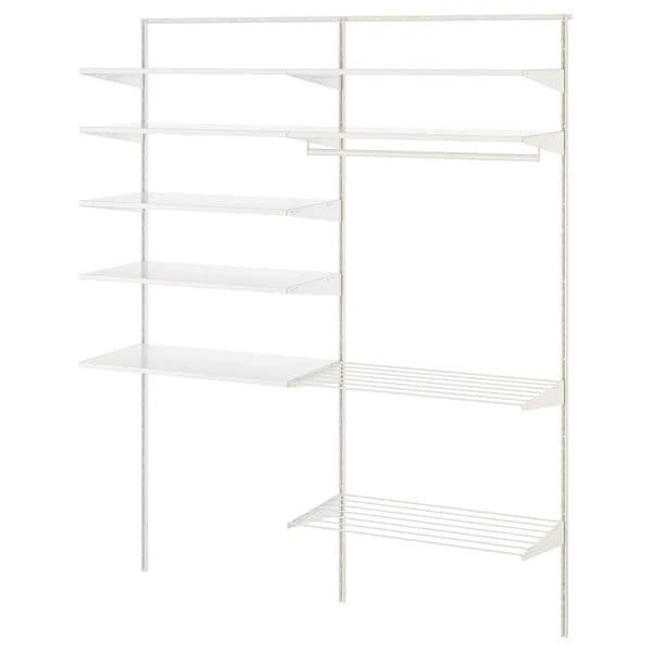 Laundry combination, white/metal, 165x40x201 cm