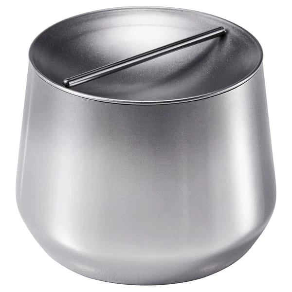 Jar with lid, stainless steel, 0.6 l