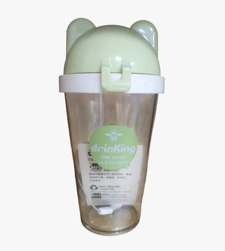 Drink King Beverage Cup with Cute Animal Lid Design for Young Generation and Trendy Enthusiasts