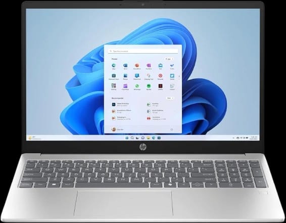 HP Laptop 15-fd0133wm (2025) 13th Gen Intel Core i3 6-Cores Slim Design - Silver, Windows 11 Home