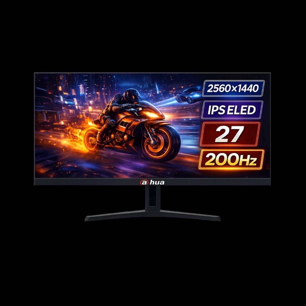 شاشة الألعاب من داهوا 27 بوصة QHD 2K (2560 × 1440) 95% DCI-P3 200Hz IPS استجابة سريعة 1ms