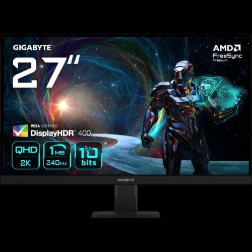 شاشة جيجابايت جي إس 27 كيو إكس إيه للألعاب بحجم 27 بوصة وتقنية IPS و 2K و 240 هرتز
