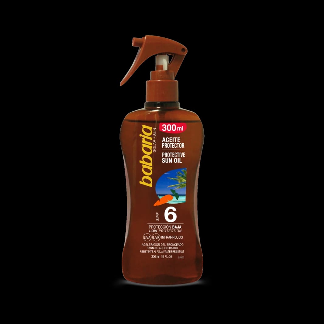 Babaria Carrot Oil Spf6 Tanning Spray 300ml تان للتسمير