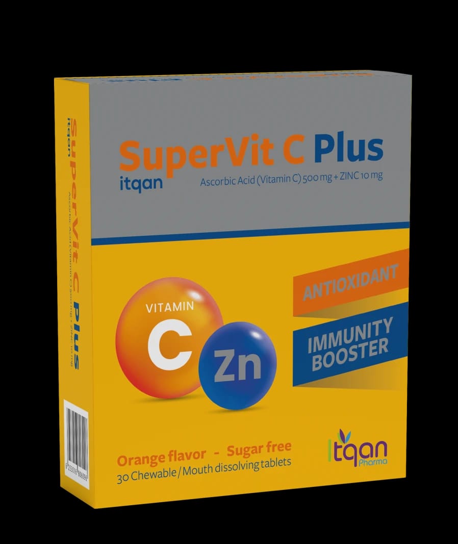 Itqan Super Vit C Plus 500mg 100 Chew Tab مكمل غذائي لتعزيز المناعة