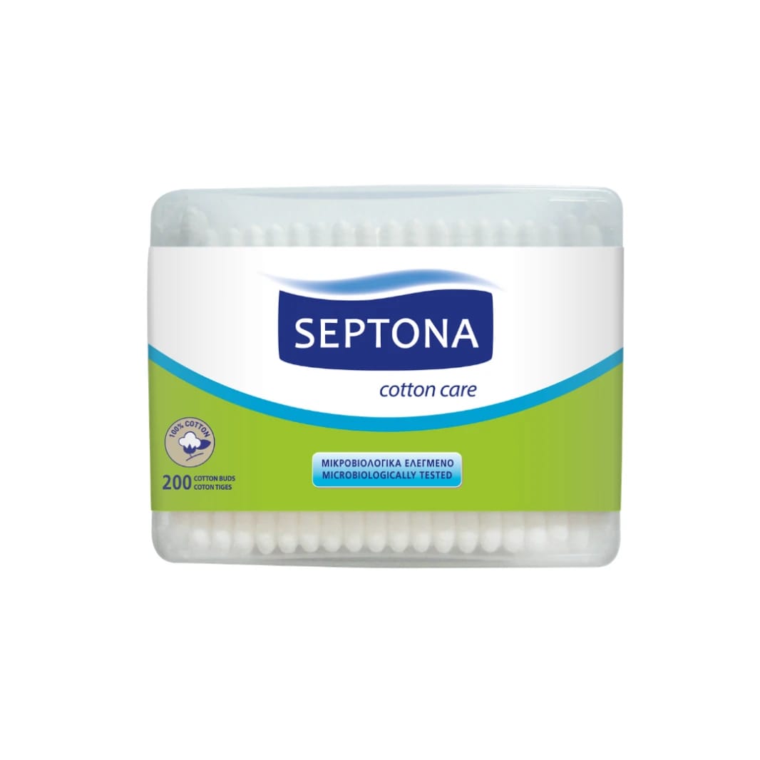 Septona Cotton Buds Rectangular Box 200 Pcs