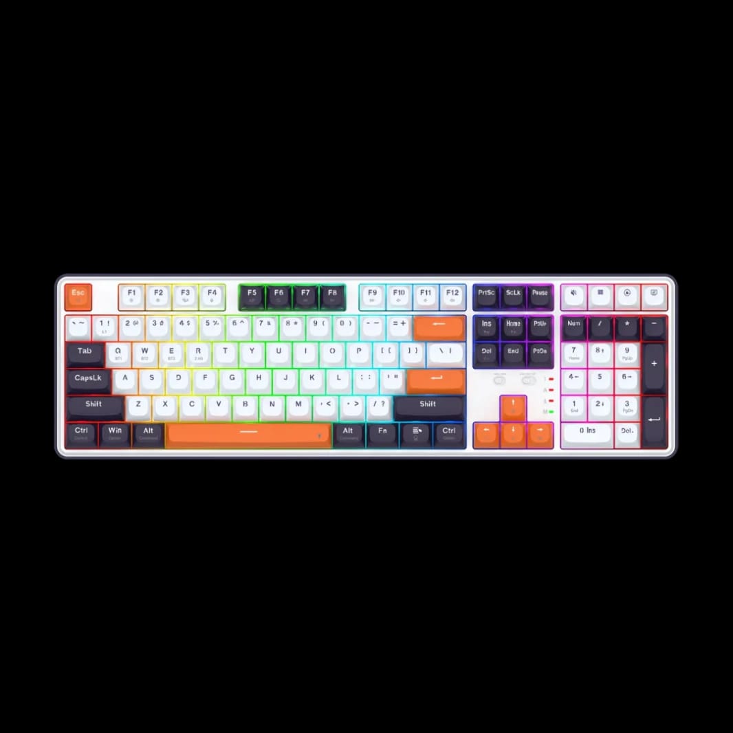 لوحة مفاتيح الألعاب الميكانيكية Redragon WYVERN K689 PRO Tri-Mode كاملة الحجم بمفاتيح Gasket وإضاءة RGB