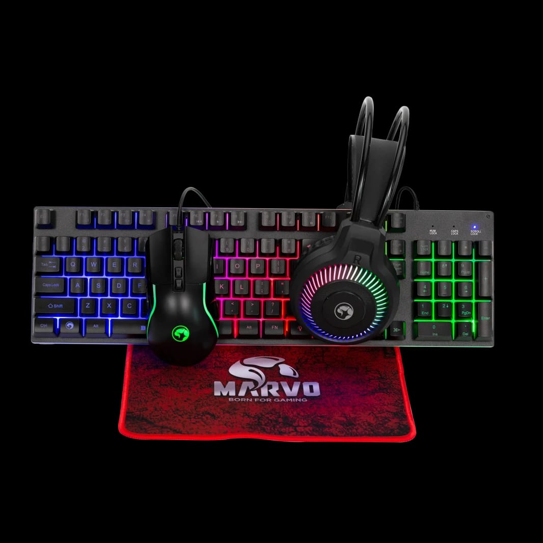 CM416 LOOT40 4-in-1 Gaming Combo Keyboard Mouse Headset Pad