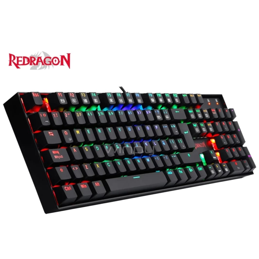Redragon K551 MITRA Mechanical Gaming Keyboard – Blue Switches & Red L