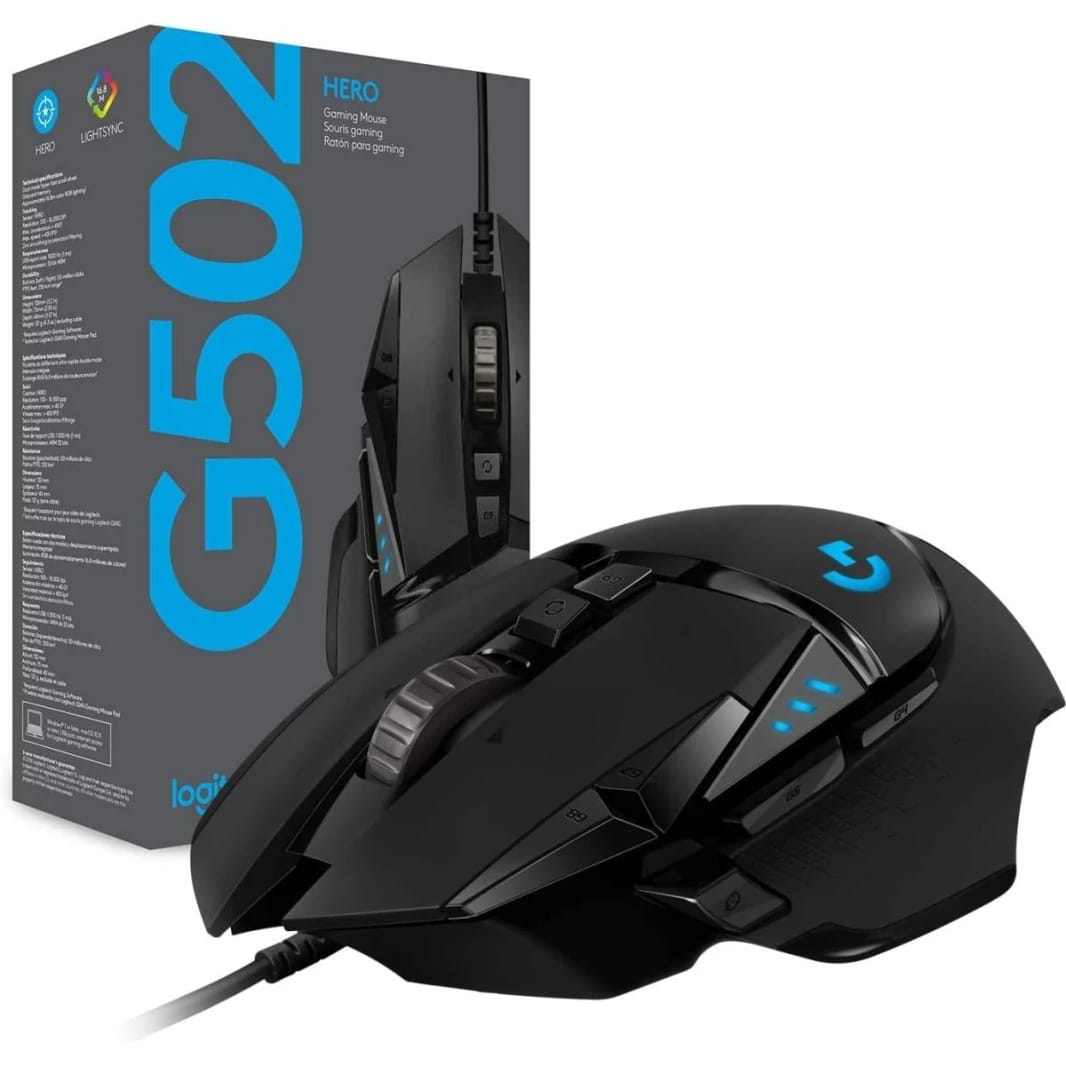 ماوس ألعاب لوجيتك G502 HERO بدقة 25K DPI وإضاءة RGB