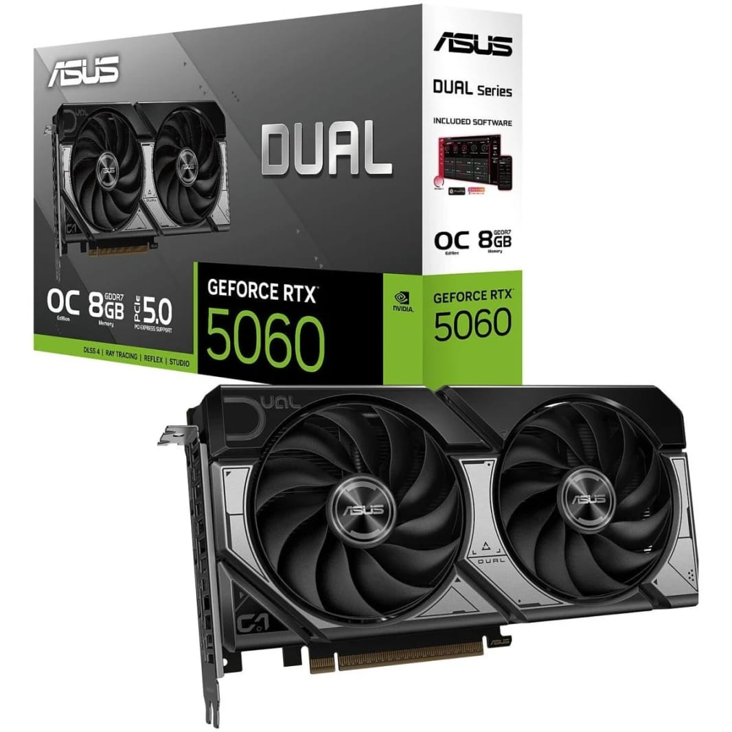 بطاقة رسومات ASUS Dual GeForce RTX 5060 OC Edition 8GB GDDR7