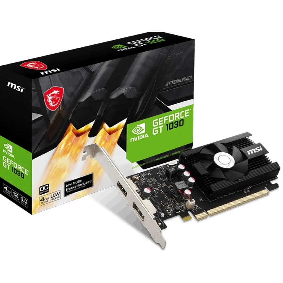 بطاقة الرسوميات GeForce GT 1030 4GB GDDR4 إصدار OC منخفض الارتفاع