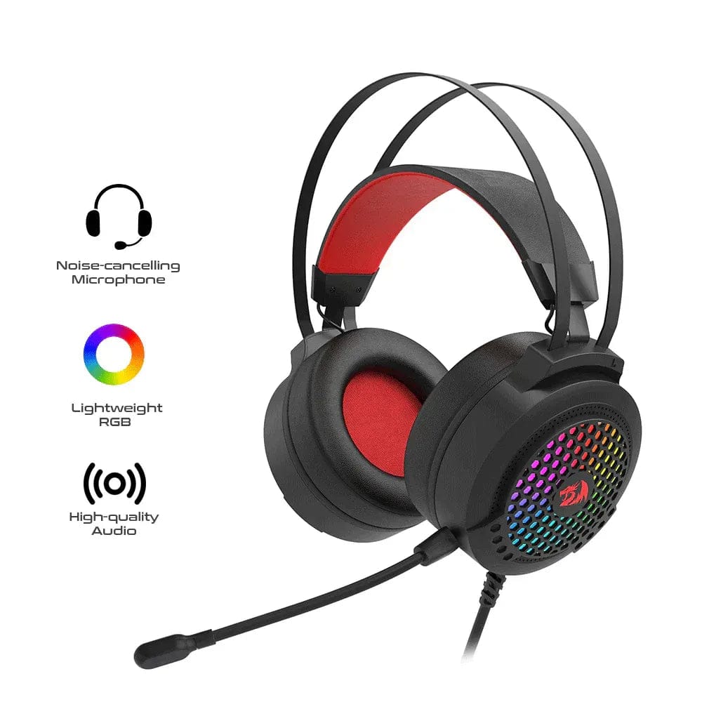 سماعة الألعاب ريدراجون كارمن H261 RGB مع ميكروفون مانع للضوضاء