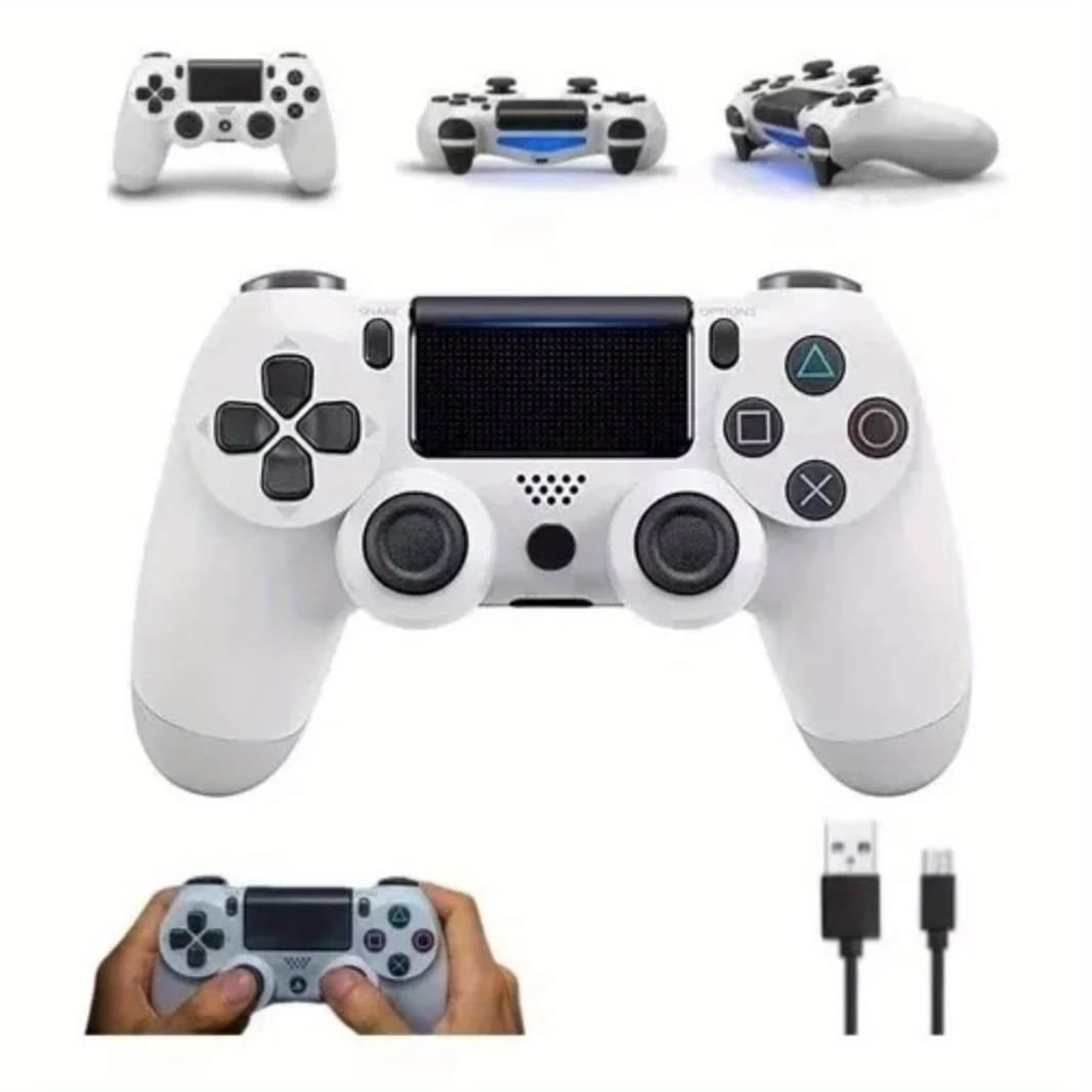 ذراع تحكم لاسلكي دوال شوك 4 - اللون الأبيض الثلجي لجهاز PS4