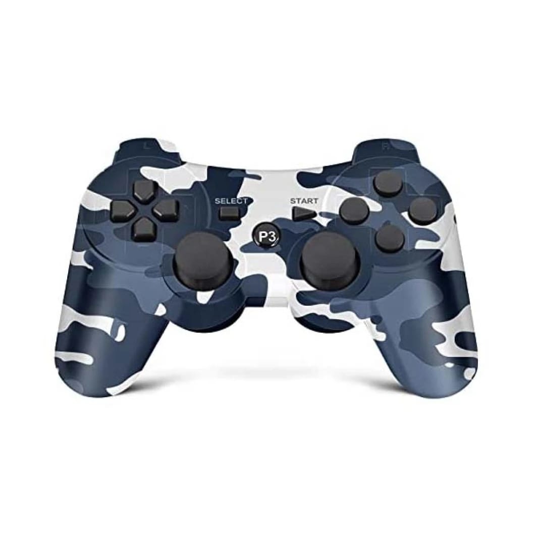 وحدة تحكم لاسلكية لجهاز PS3 مزدوج الاهتزاز (جيش)