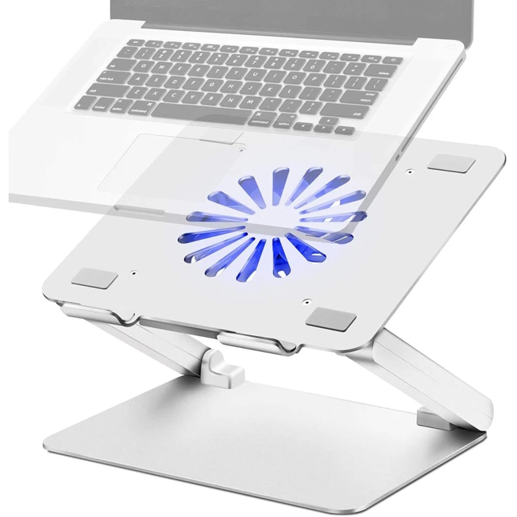 Adjustable Laptop Stand F66 with Cooling Fan, Aluminum Alloy Multi-Ang