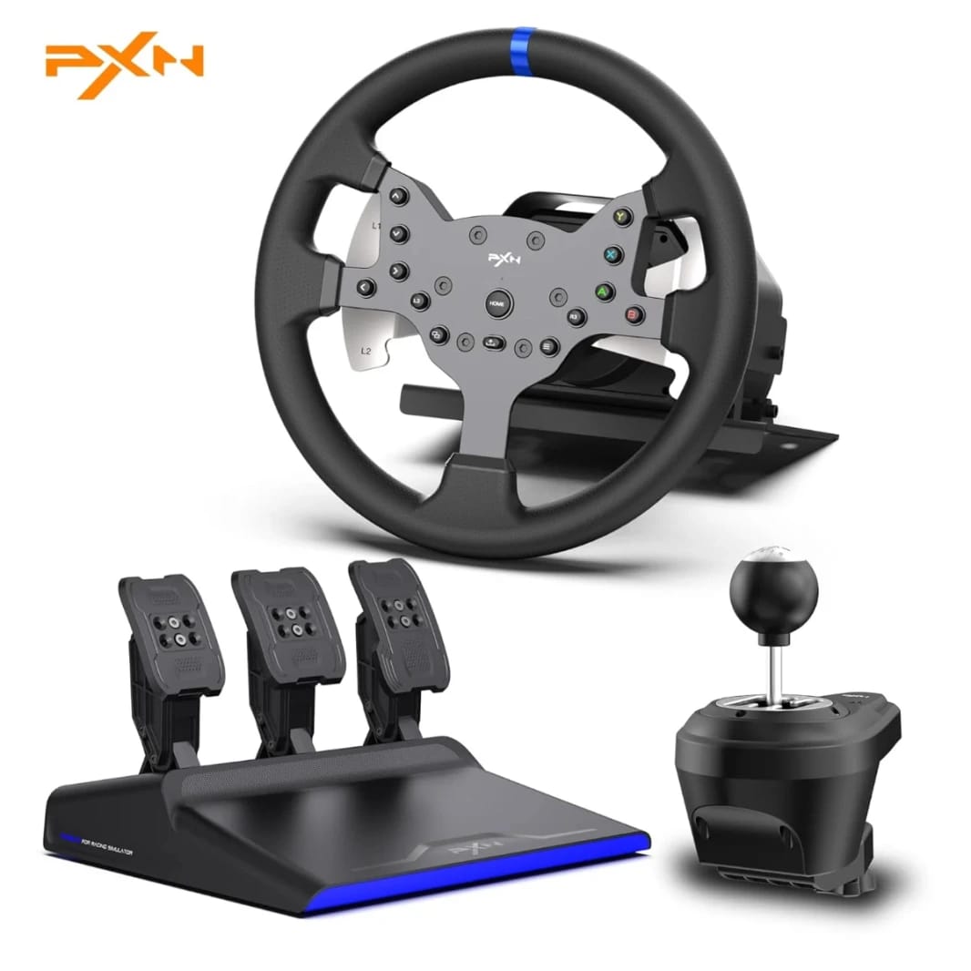 PXN V99 عجلة سباق للألعاب مع رد الفعل للقوة لأجهزة PC وXbox وPS4
