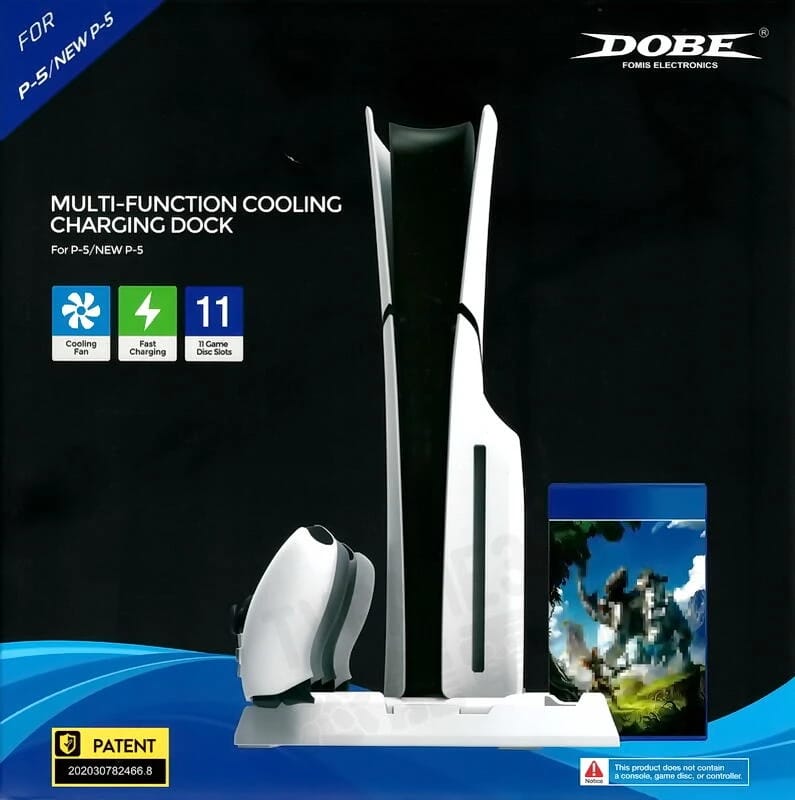 قاعدة شحن Dobe PS5 Slim مع مروحة تبريد