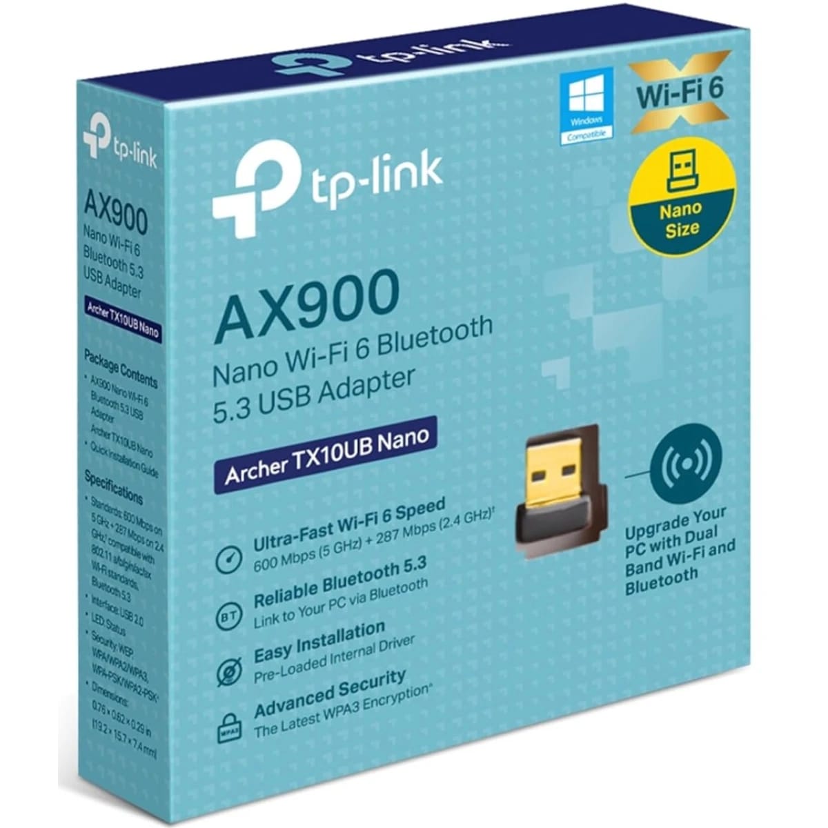 TP-Link Archer TX10UB Nano AX900 Wi-Fi 6 Bluetooth 5.3 USB Adapter