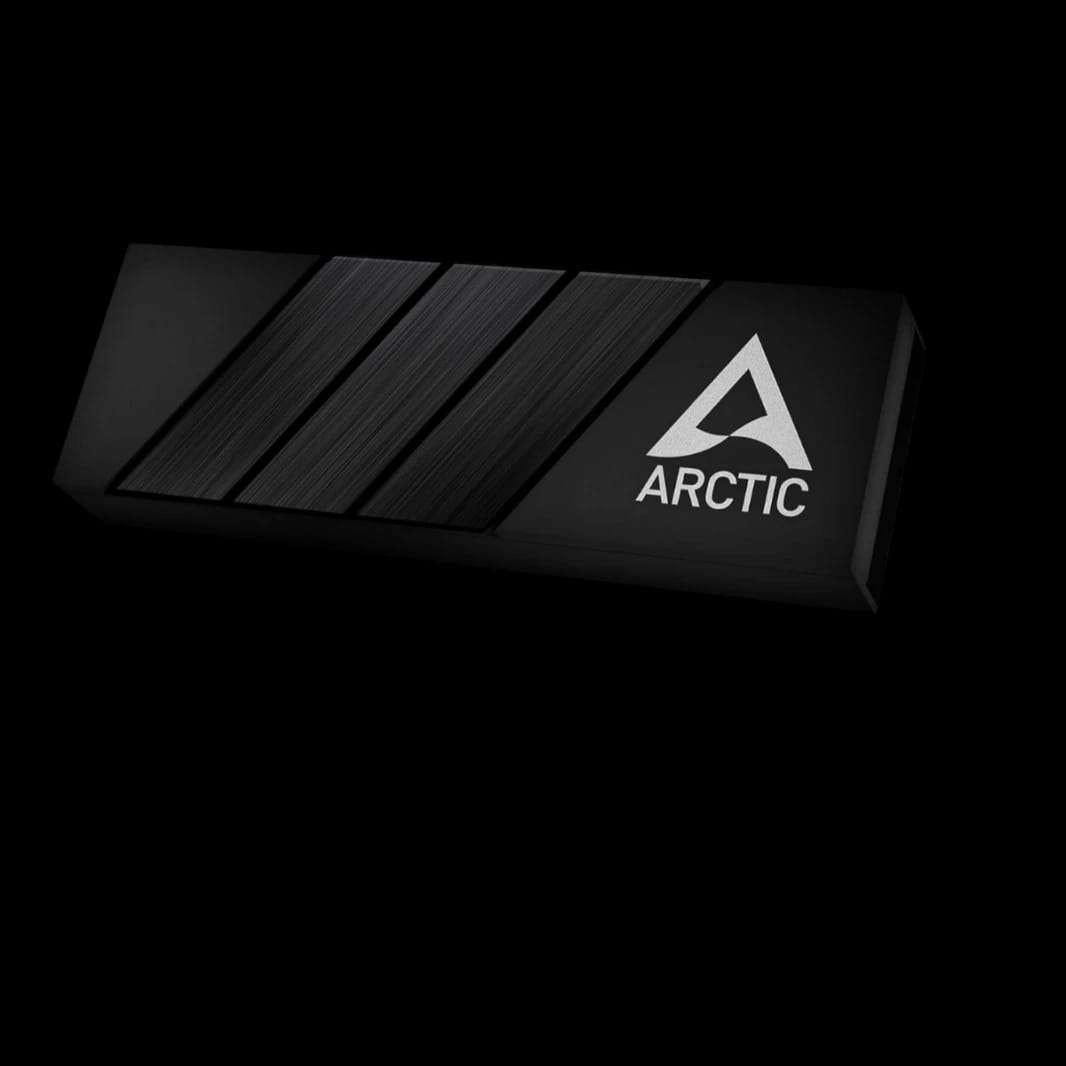 ARCTIC M2 Pro - Heatsink cooler for M.2 2280 SSD, with ARCTIC TP-3 thermal pads, compatible with PC & PS5, for dual and single-sided SSDs - Black