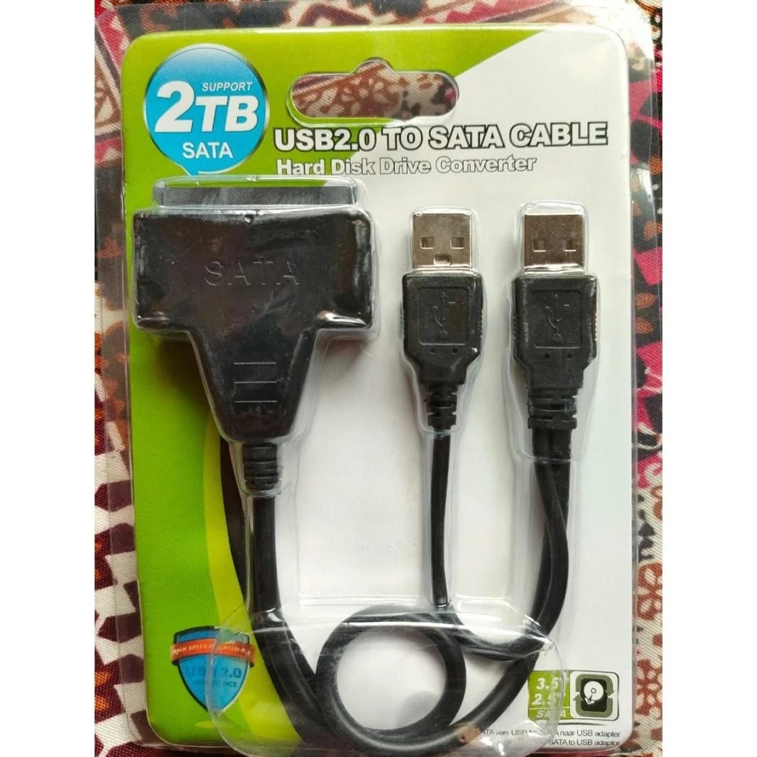 كابل محول من USB 2.0 إلى SATA للقرص الصلب