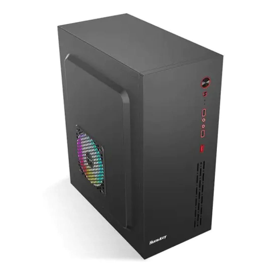 هيكل كمبيوتر شخصي تجاري من هنتكي HK360 ATX بدون مراوح - أسود