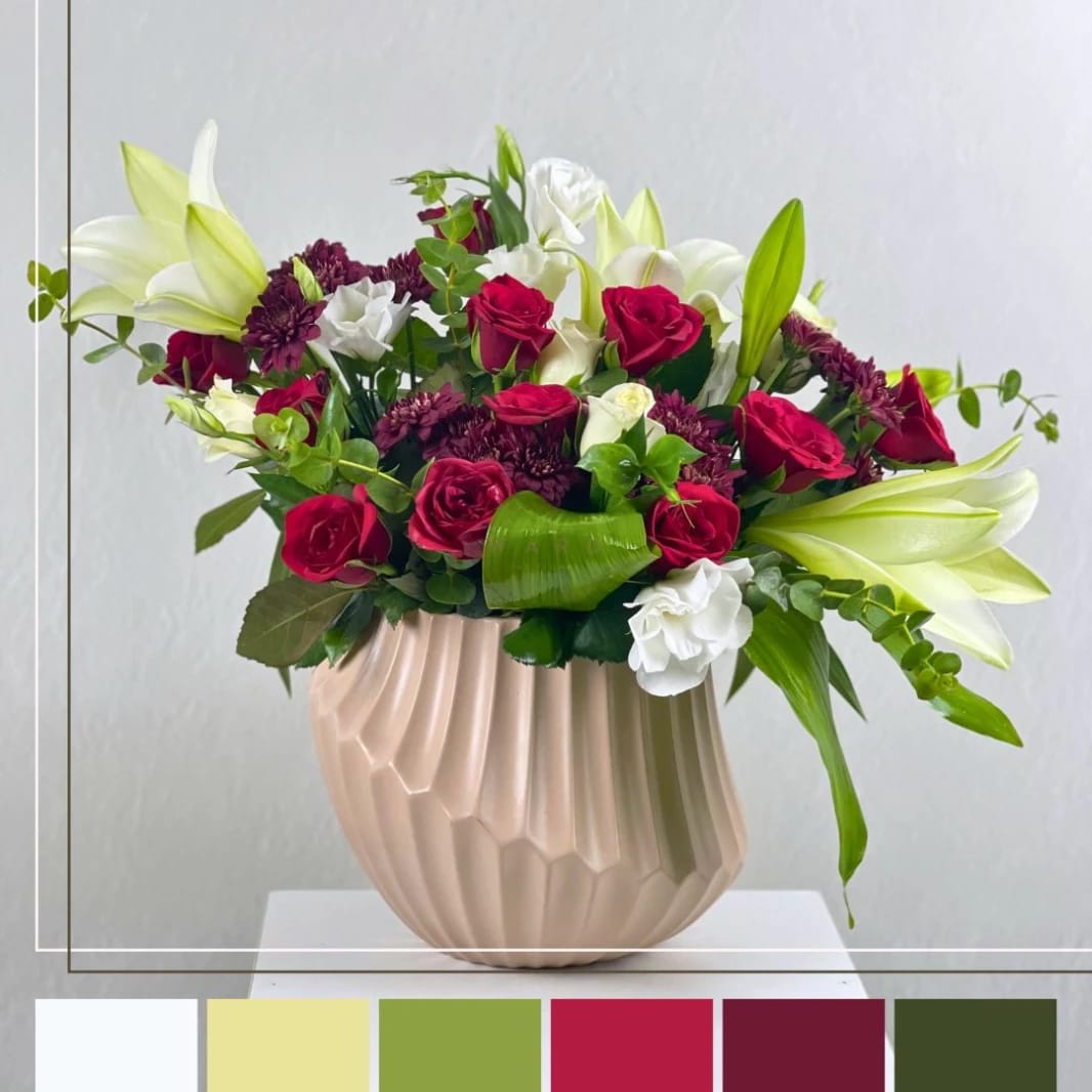 Romance in Red & White – Elegant Floral Gift in Amman