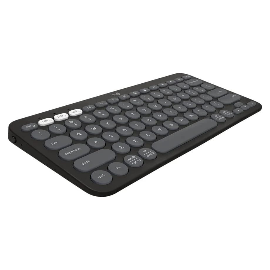 Logitech Pebble Keys 2 K380s, Multi-Device Bluetooth Wireless Keyboard with Customizable Shortcuts, Slim and Portable, Easy-Switch for Windows, macOS, iPadOS, Android, Chrome OS – Tonal Graphite