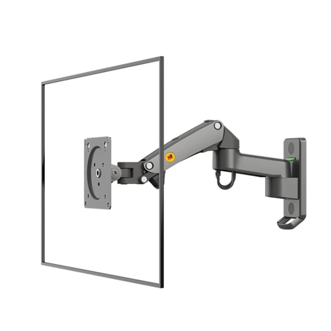 North Bayou F150 17″-35″ Gas Spring Full Motion Wall Monitor Mount Single Arm 3-12KG
