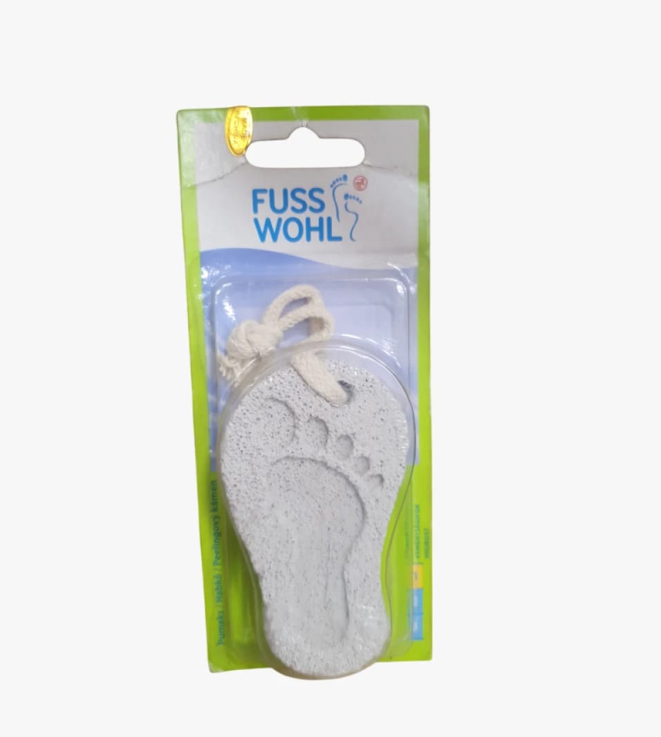 Fusswohl Foot Shaped Pumice Stone for Foot Care, Design for Smooth Skin and Comfort, Ideal for Removing Calluses
