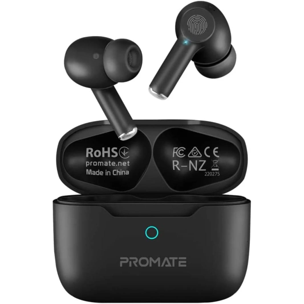 Promate True Wireless Earbuds, Active Noise Cancelling Bluetooth v5.3 Earphones