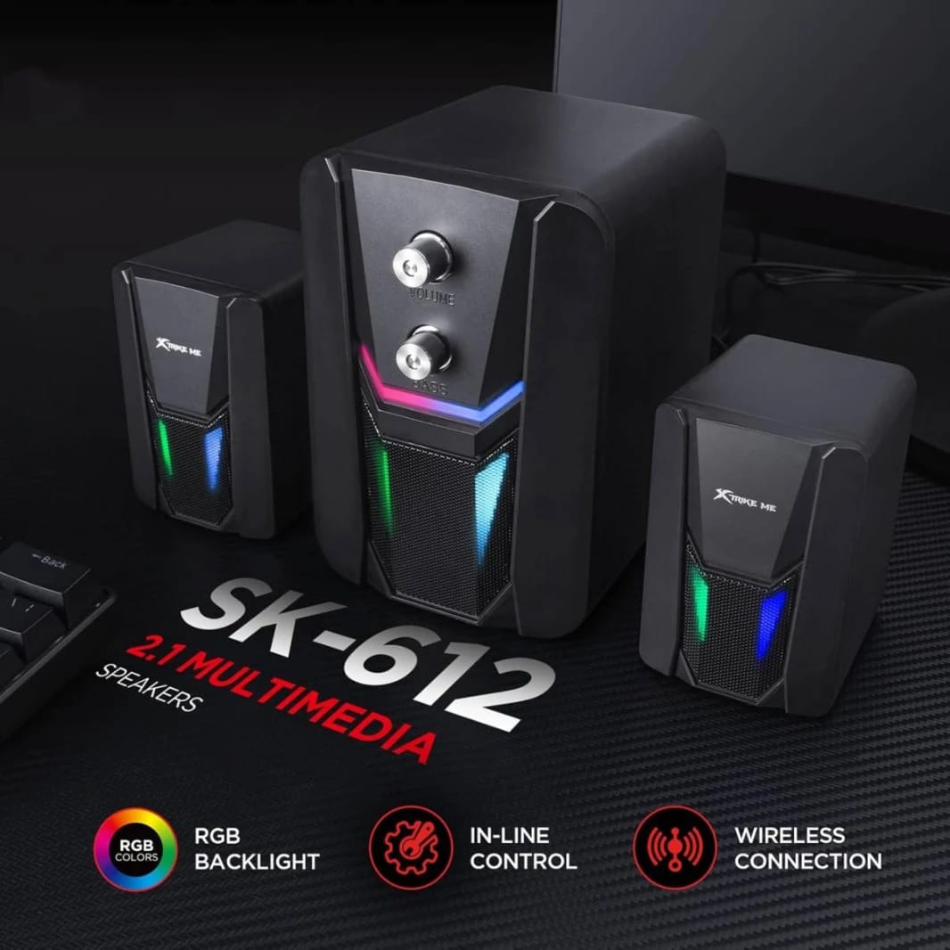 XTRIKE ME DREAM MY LIFE SK-612 Gaming Speaker with Subwoofer - 2.1 Channels 11W