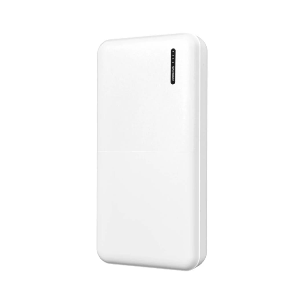 WIWU Wi-P068 Speedy Series 20000mAh Power Bank – Dual USB 2A Output, Type-C & Micro Input, White - 18 Months Warranty