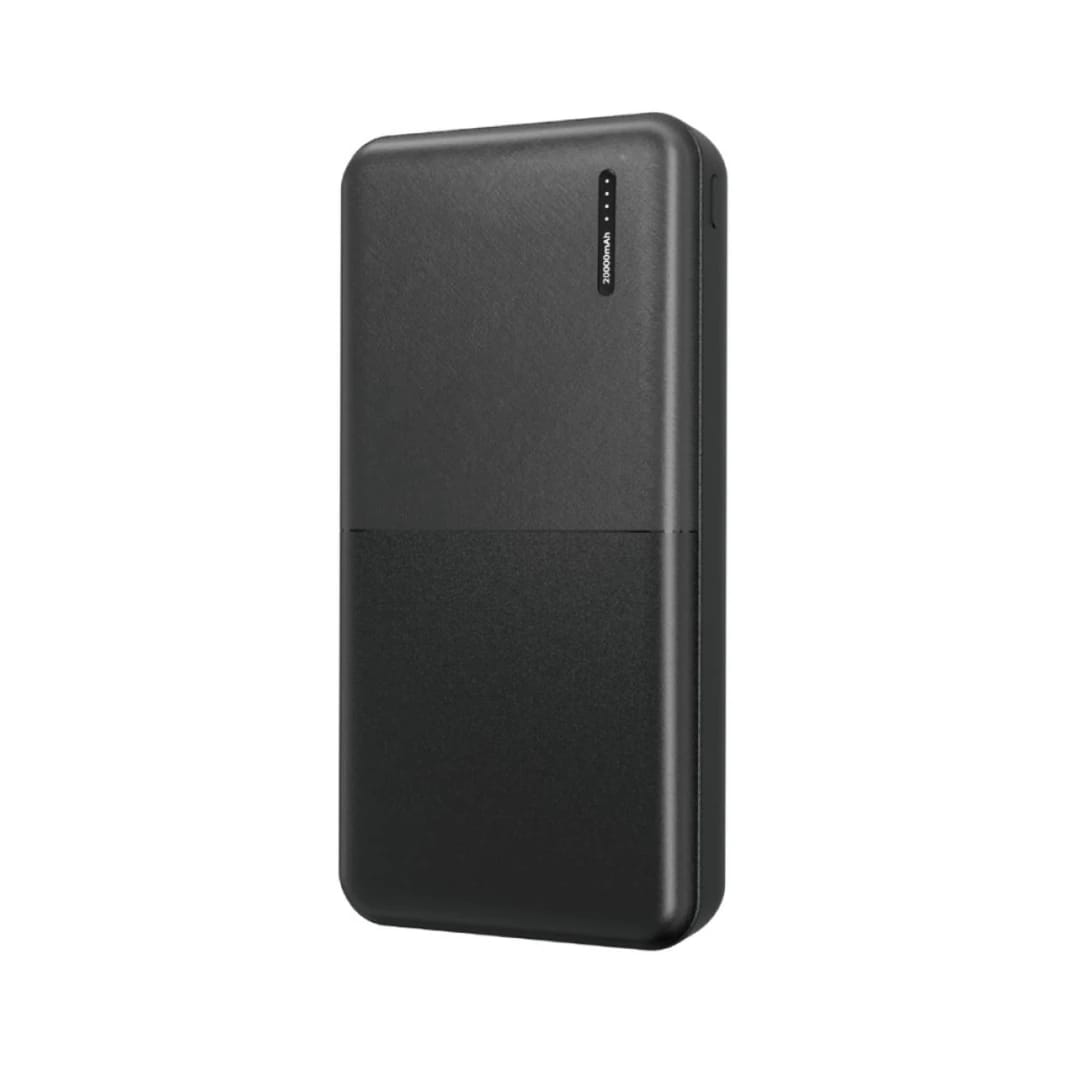 WIWU Wi-P068 Speedy Series 20000mAh Power Bank – Dual USB 2A Output, Type-C & Micro Input, Black - 18 Months Warranty