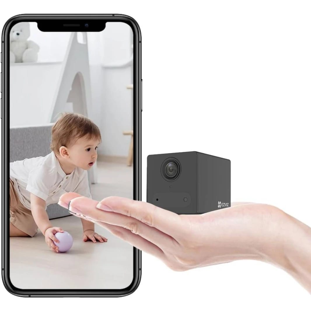 EZVIZ CB2 Battery Security Camera with Audio, 1080P, Wireless Mini Camera with Smart Human Motion Detection, Two-Way Talk, Magnetic Base, Night Vision, Cloud & SD Card Storage (Black)
