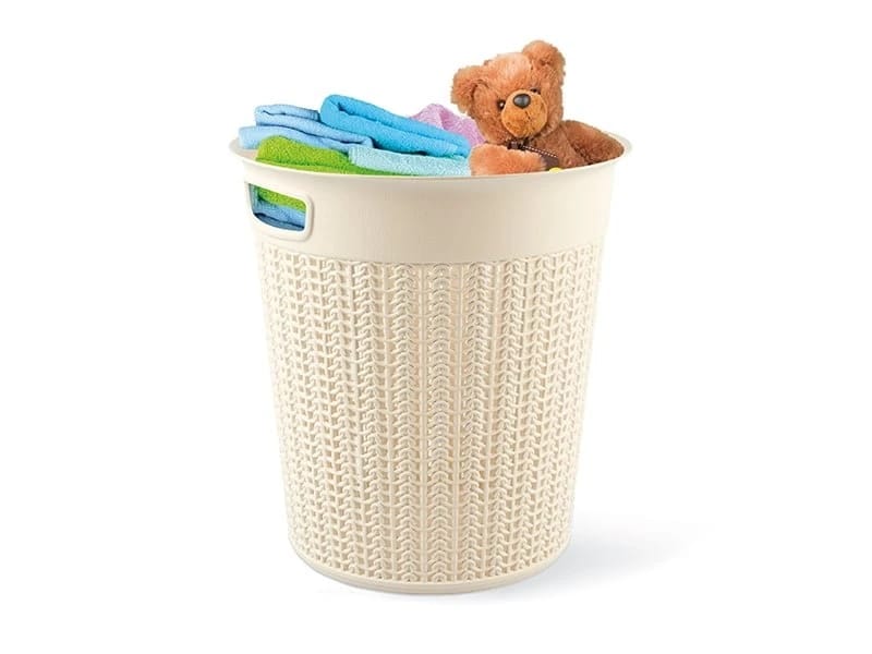 Ucsan Knit Design Round Basket, 12 L, 28.5x30 cm