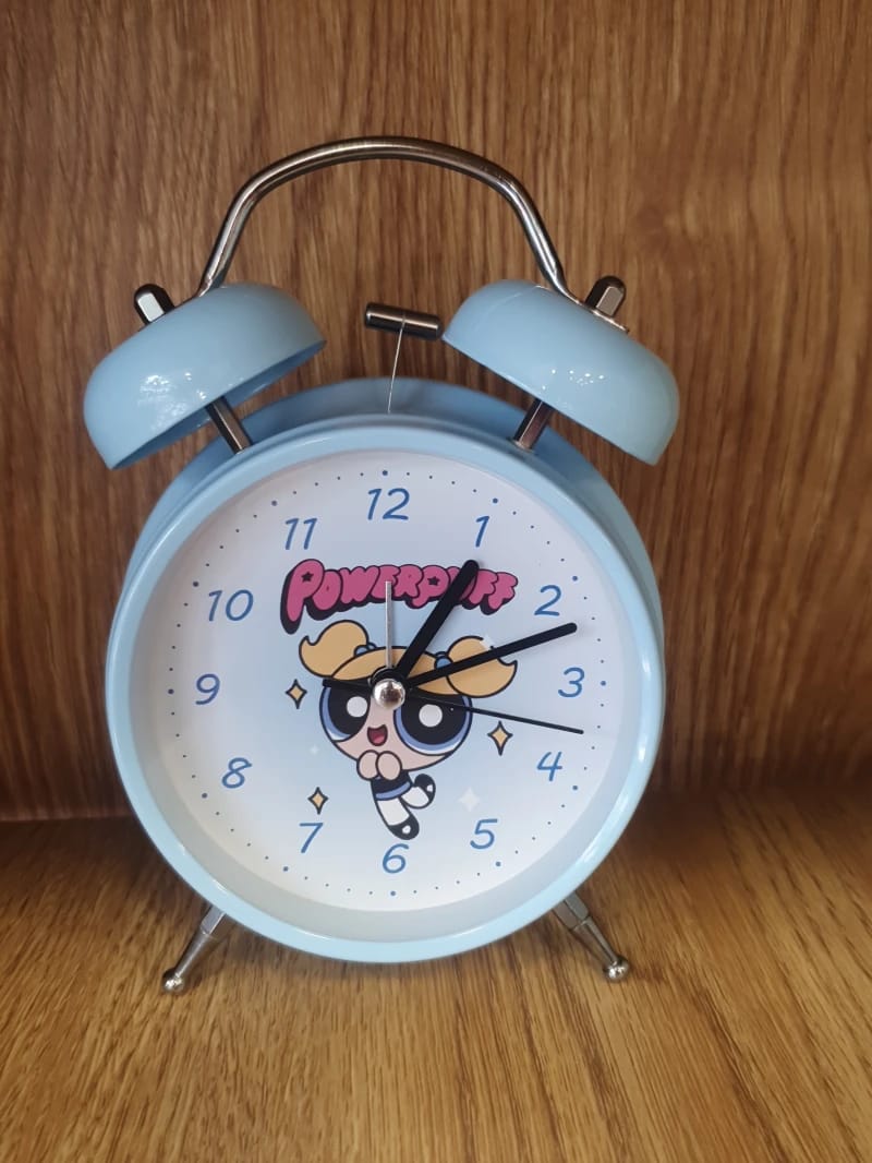 Kids Alarm Clock with Powerpuff Girls Cartoon Design for Superhero Fans, Ideal for Children’s Rooms and Animation Lovers