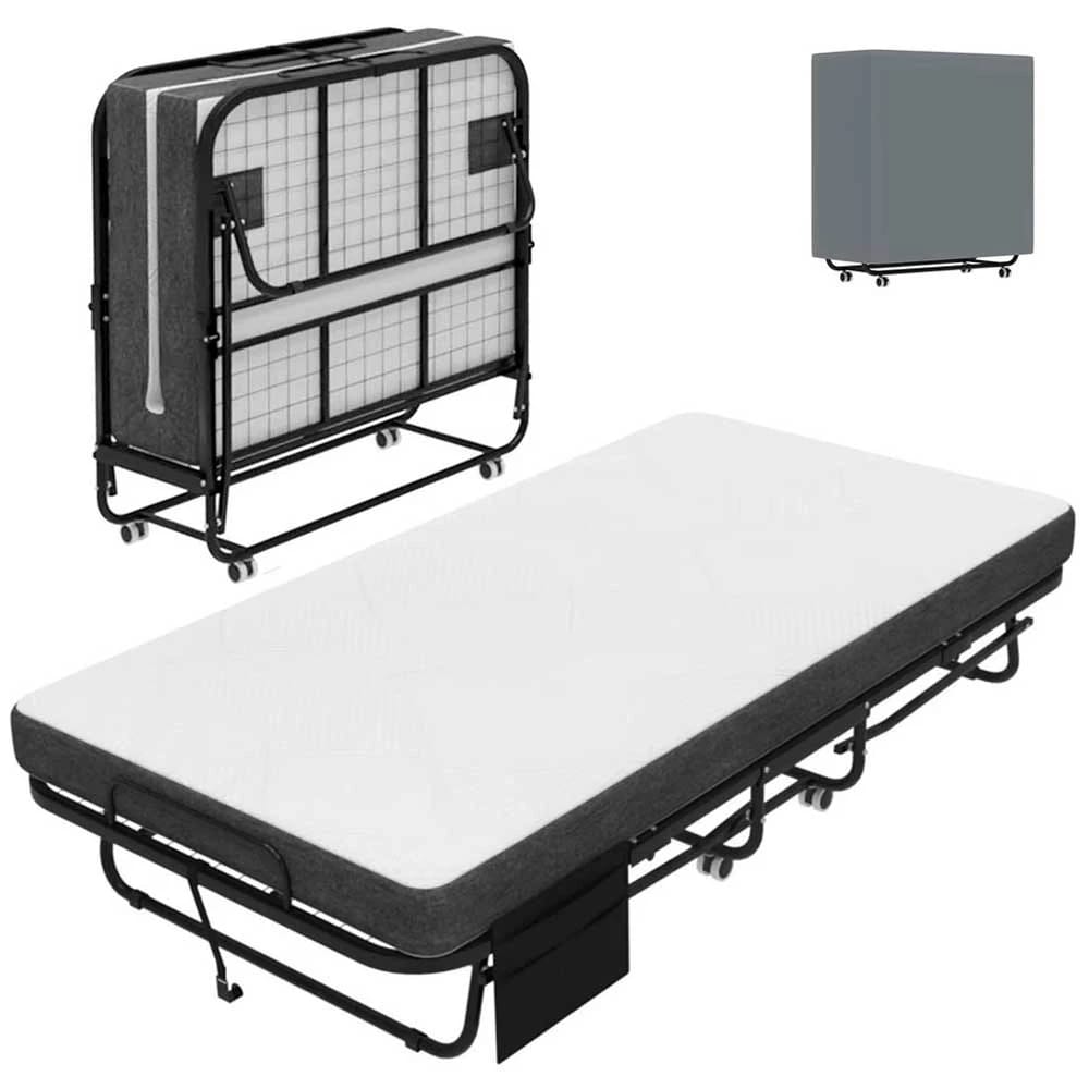 Folding Bed with Comfortable Foam Mattress