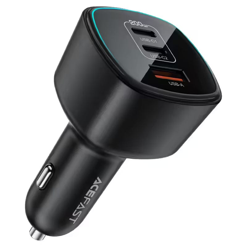 ACEFAST B18 200W Fast Car Charger 3-Port (2×USB-C + USB-A)